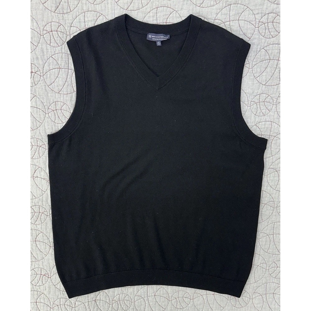 Hart Schaffner Marx Merino Wool Vest Black‎ V-Neck / Mens 2XLT